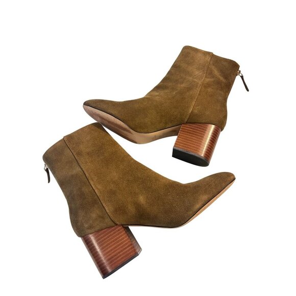 J Crew Suede Maya Boot With Stacked Heel Size 10.5 M AB079 - Picture 1 of 6